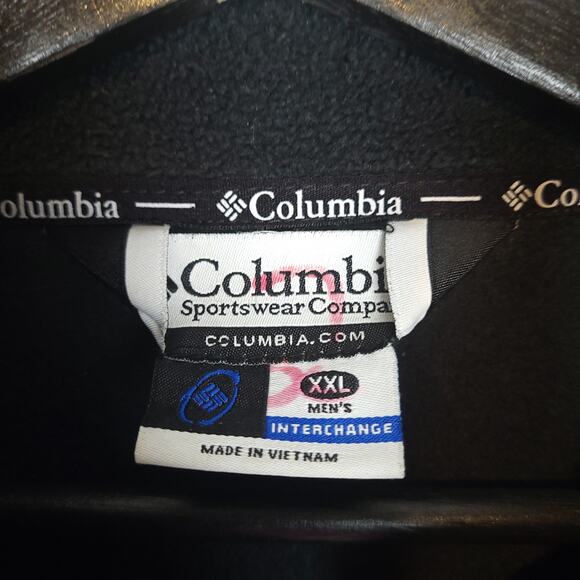 Columbia Men's Full Zip Fleece Jacket Size XXL Pockets Mock Neck Black Casual - Picture 3 of 9